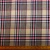 Suiting Fabric Bird Berry Checks Beige Orange