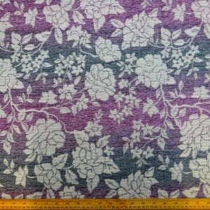 Curtain Fabric Upholstery Caracas Rose Aubergine Dark Grey