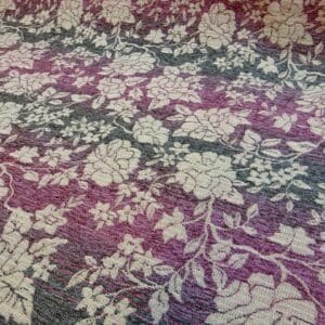 Curtain Fabric Upholstery Caracas Rose Aubergine Dark Grey