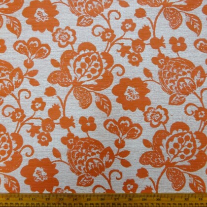 Curtain Fabric Upholstery Rusty Roses Cream