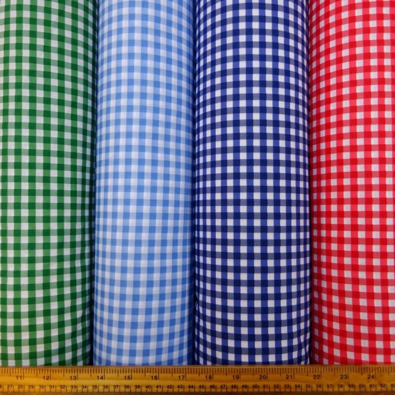 Polycotton Fabric Printed Gingham £2.00 Deals