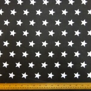 Polyester Cotton Fabric Starmaker black/white
