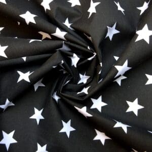 Polyester Cotton Fabric Starmaker black/white
