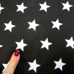 Polyester Cotton Fabric Starmaker black/white