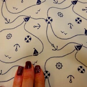 Polyester Cotton Fabric Portsmouth Ahoy Cream