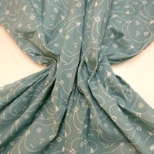 Polyester Cotton Fabric Portsmouth Ahoy Sage