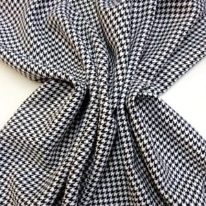 Suiting Fabric Classic British Dog Tooth Black White