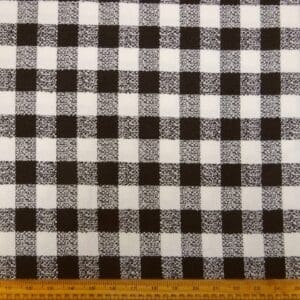 Suiting Fabric Boucle Squares Scottie Black White