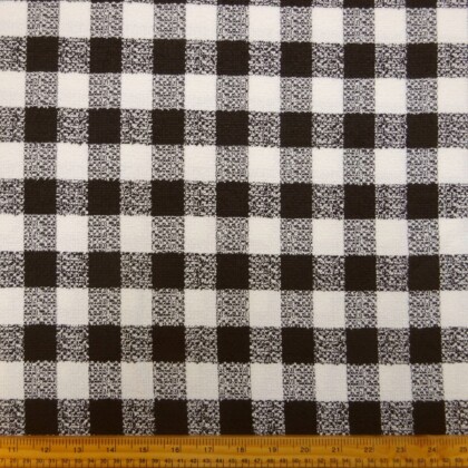 Suiting Fabric Boucle Squares Scottie Black White