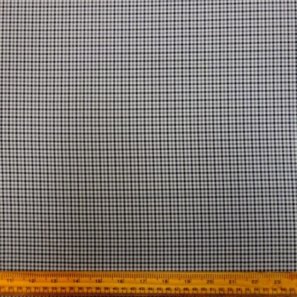Suiting Fabric Country Set Fosters Check Grey Black