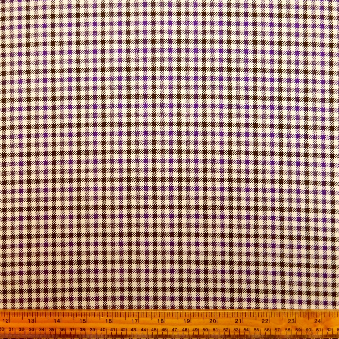 Suiting Fabric English Formal Checks Tally Ho Purple Cream