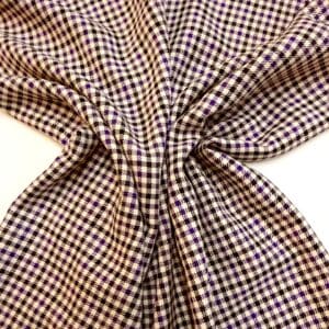 Suiting Fabric English Formal Checks Tally Ho Purple Cream