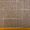 Suiting Fabric Poly Viscose Check Lady Duna Bunk Brown Beige With Minute Pink Glitter Thread