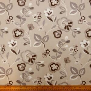 Curtain Fabric Canvas Grumble Weeds Beige Cream