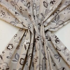 Curtain Fabric Canvas Grumble Weeds Beige Cream