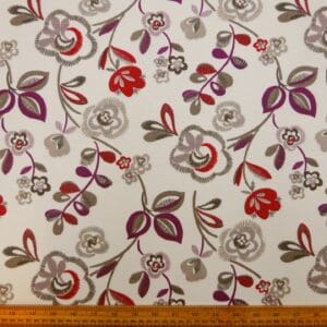 Curtain Fabric Canvas Tarot Wood Ivory Wine