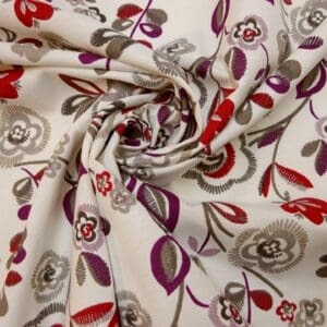 Curtain Fabric Canvas Tarot Wood Ivory Wine