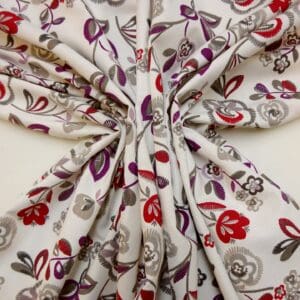 Curtain Fabric Canvas Tarot Wood Ivory Wine