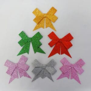 glitter bows