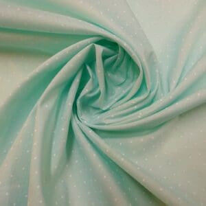 Polyester Cotton Fabric Spot On Pastels mint