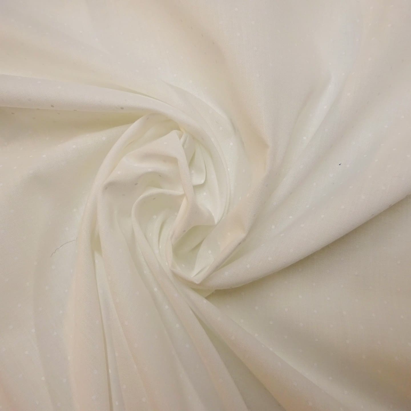 Polyester Cotton Fabric Spot On Pastels ivory