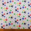 Polyester Cotton Fabric Flutter Butterfly White Red
