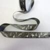 Christmas Ribbon 25mm Grey With Metallic Silver Stags