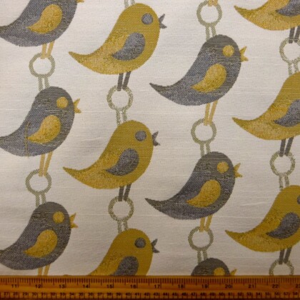 Curtain Fabric Heavy Brocade Golden Doves