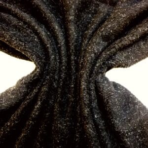 Sherpa Fleece Fabric Freddie Fleck Black