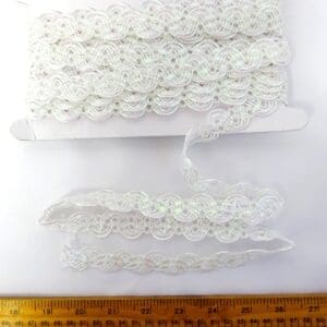 Twisted Knot Mother Of Pearl Lurex Trimming Braid