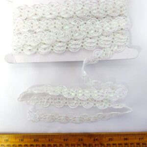 Twisted Knot Mother Of Pearl Lurex Trimming Braid