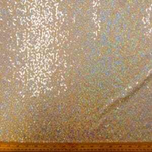 Sequinned Lycra Fabric Nude
