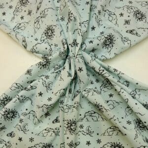 Polyester Cotton Fabric Beyond Custard Earth mint