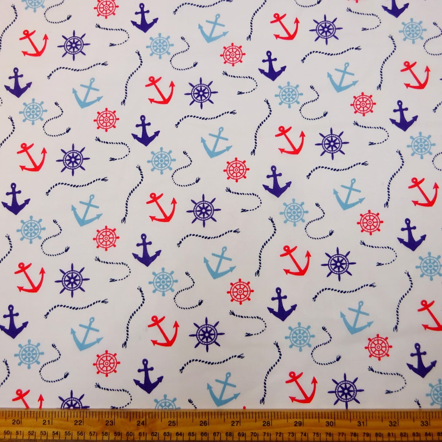 Polyester Cotton Fabric Anchorage White