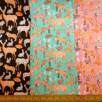 Polyester Cotton Fabric Bambi Meadow