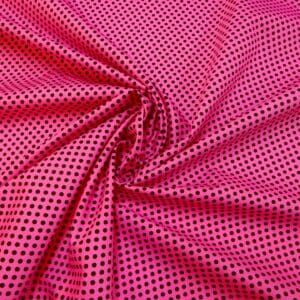 Cotton Fabric Compton Spots Pink Black
