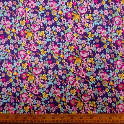 Cotton Fabric Floral Passion Purple