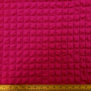 Crepe Fabric 3D Mega Waffle With Spandex Cerise