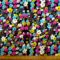 Crepe Fabric Polyester Wall Flowers Black Pink Turquoise