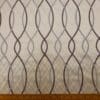 Curtain Fabric Satin Embroidered Regal Ivory Grey Aubergine