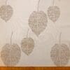 Curtain Fabric Satin Finish Tossca Leaf Cream Beige