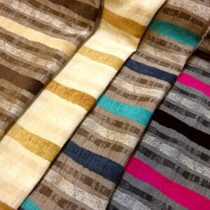 Curtain Fabric Satin Finish Seersucker Stripe