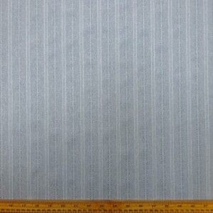 Suiting Fabric Linen Look Dash Weave Stripe Grey