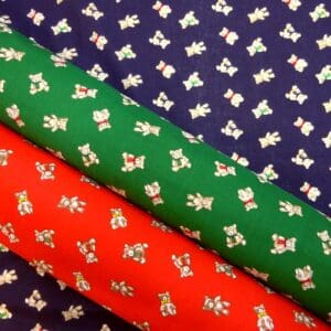 Polyester Cotton Fabric Teddy Bears