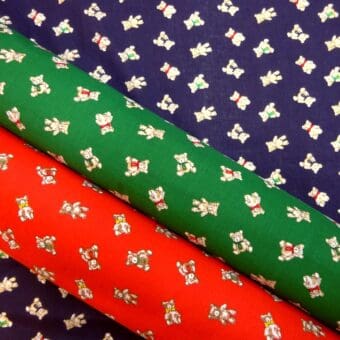 Polyester Cotton Fabric Teddy Bears