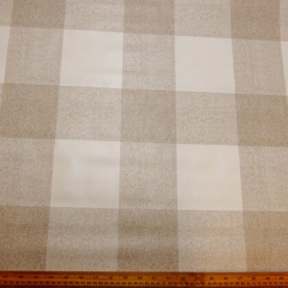PVC Tabling Fabric Gingham Taupe