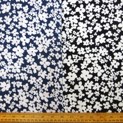 Viscose Fabric Floral Scatter Pansy