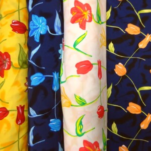 Viscose Fabric Floral Figi Orchid