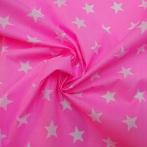 Polyester Cotton Fabric Starmaker Pink/White
