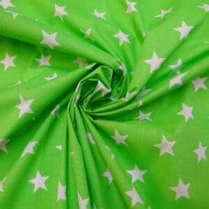 Polyester Cotton Fabric Starmaker Lime/White